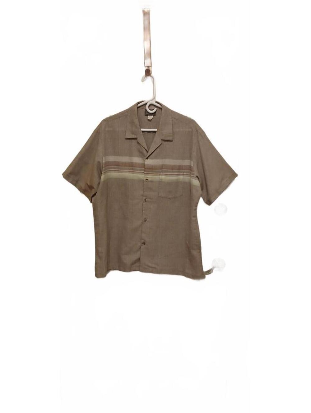 Triumph of California Mens Short Sleeve Casual Shirt Brown/Maroon/Beige Sz XL
